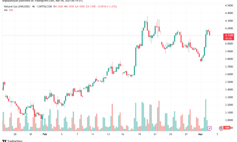 تحليل الغاز الطبيعي NATURAL GAS 4-2-2025