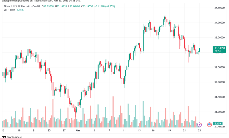 تحليل الفضة 25-3-2025 SILVER XAGUSD