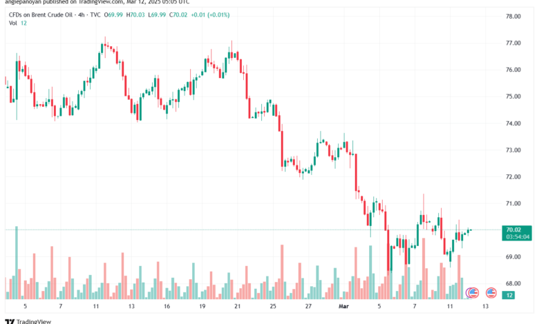 تحليل خام 12-3-2025 BRENT OIL