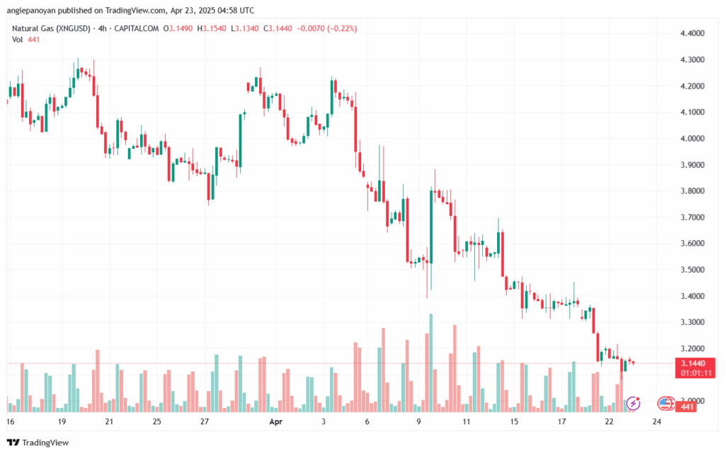 تحليل الغاز الطبيعي NATURAL GAS 19-4-2025