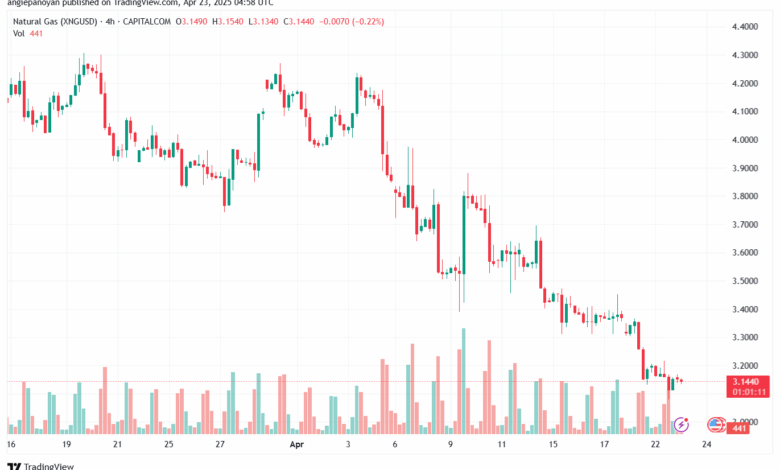 تحليل الغاز الطبيعي NATURAL GAS 19-4-2025