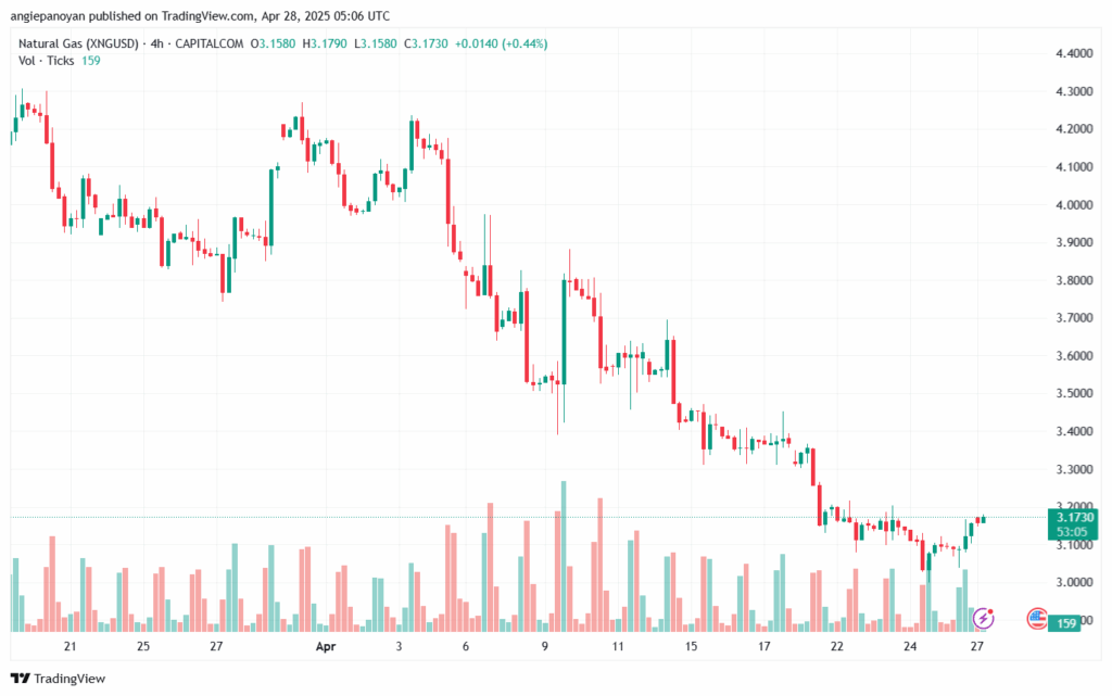 تحليل الغاز الطبيعي NATURAL GAS 28-4-2025