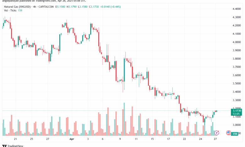 تحليل الغاز الطبيعي NATURAL GAS 28-4-2025