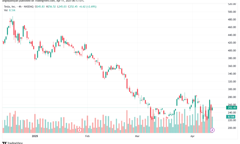 تحليل سهم تسلا الفني TSLA-11-4-2025