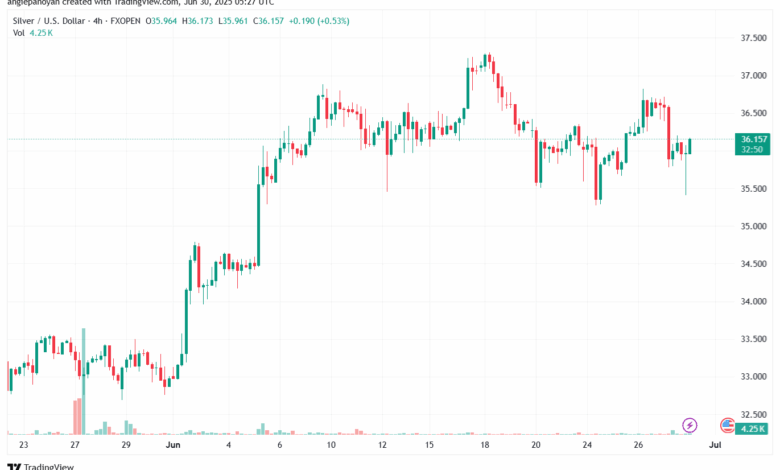 تحليل الفضة 30-6-2025 SILVER XAGUSD
