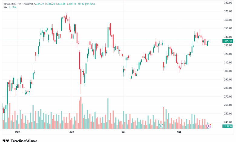 تحليل سهم تسلا الفني TSLA 19-8-2025