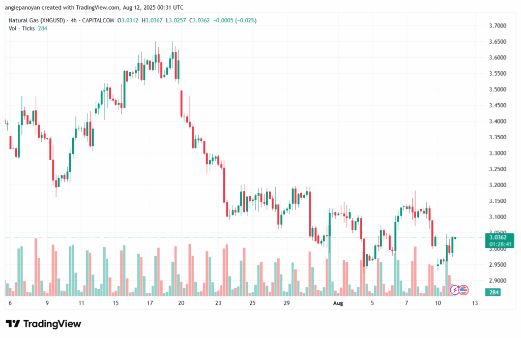 تحليل الغاز الطبيعي NATURAL GAS 12-8-2025