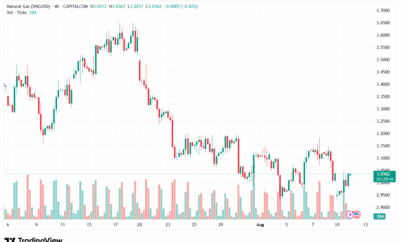 تحليل الغاز الطبيعي NATURAL GAS 12-8-2025
