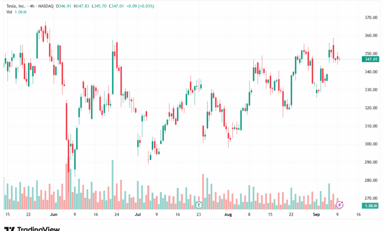 تحليل سهم تسلا الفني TSLA -10-9-2025