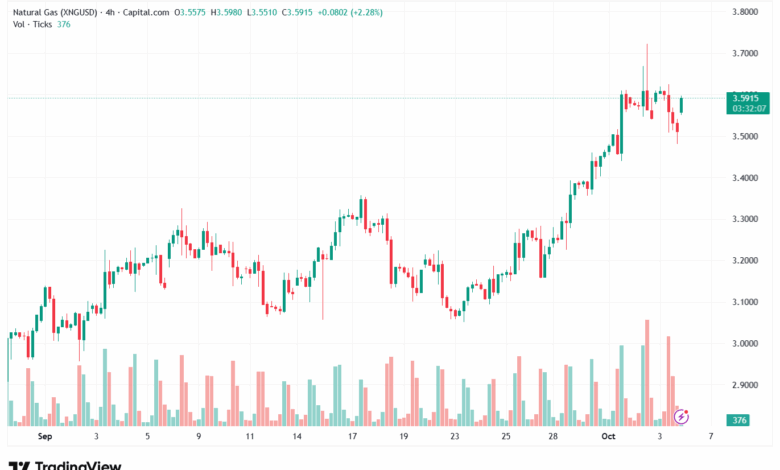 تحليل الغاز الطبيعي NATURAL GAS 6-10-2025