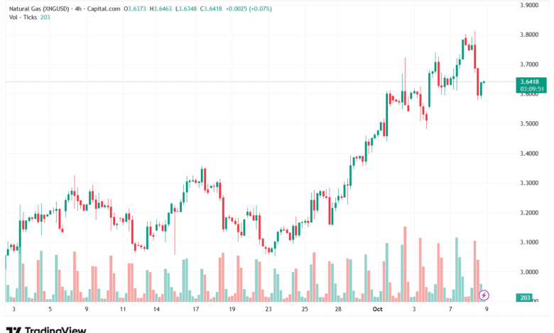 تحليل الغاز الطبيعي NATURAL GAS 9-10-2025