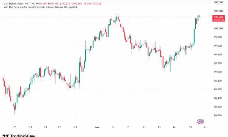 تحليل مؤشر الدولار الامريكي- Dollar Index (DXY)-20/11/2025