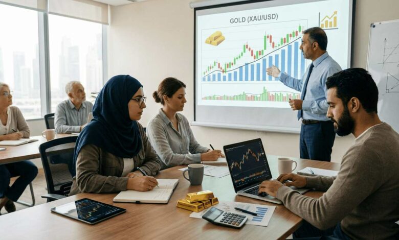 تعلم تداول الذهب للمبتدئين