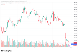 تحليل سهم تسلا الفني TSLA-30-07-2026