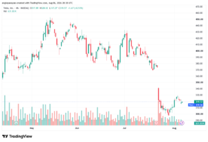 تحليل سهم تسلا الفني TSLA-07-08-2026