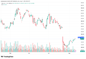 تحليل سهم تسلا الفني TSLA-12-08-2026