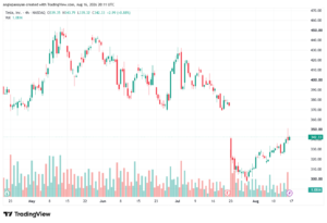 تحليل سهم تسلا الفني TSLA-17-08-2026