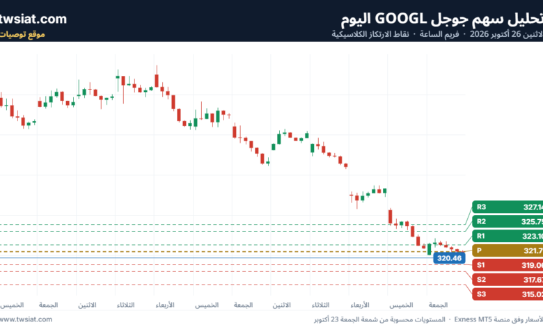 تحليل سهم جوجل الفني Google 26-10-2026