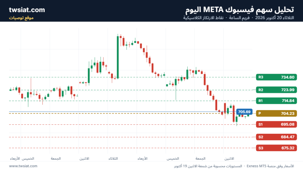 تحليل سهم فيسبوك الفني META-20-10-2026