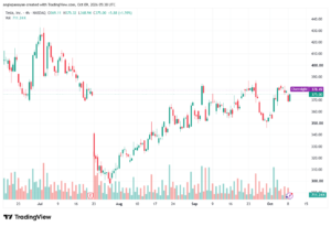 تحليل سهم تسلا الفني TSLA-09-10-2026