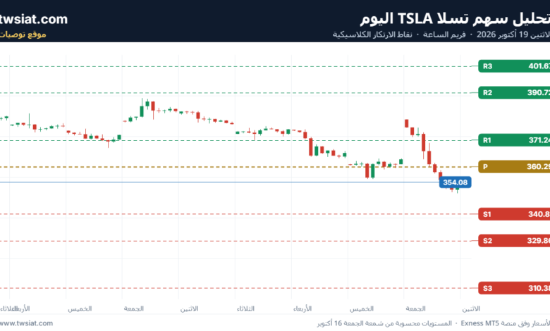 تحليل سهم تسلا الفني TSLA-19-10-2026