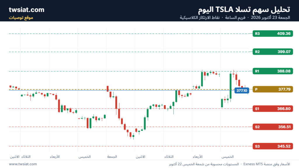 تحليل سهم تسلا الفني TSLA-23-10-2026